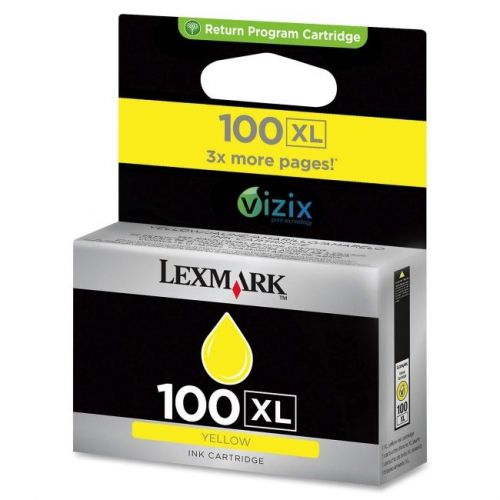 Lexmark no. 100xl ink cartridge yellow inkjet 600 page 1 each for sale