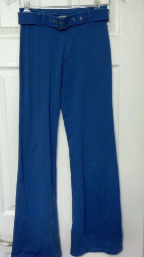 Nina Bucci Belted Yoga Flare PANTS + Bra Tank Top Outfit L 6/8/10 fitness shirt