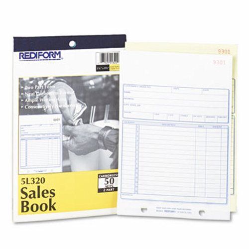 Rediform Sales Bok, 5 1/2 x 7 7/8, Carbonless Duplicate, 50 Sets/Book (RED5L320)
