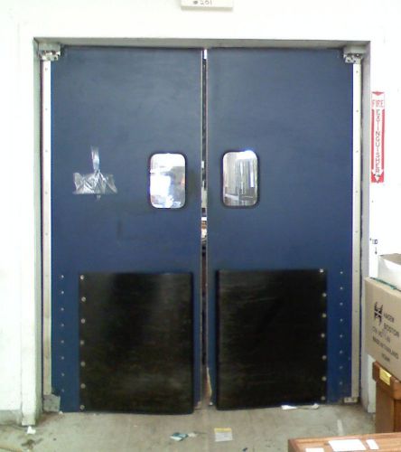 2 chase traffic door &amp; bumpers, for swinging swing commercial forklift warehouse for sale