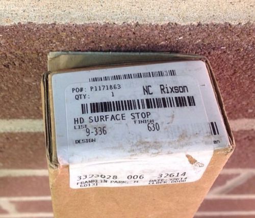 Rixon 9-336 hd surface mount holder stop 630 finish ss * nos * make offer for sale