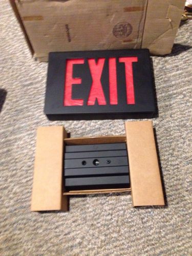 Exit sign - Specification-grade die-cast aluminum - New in box with mounting
