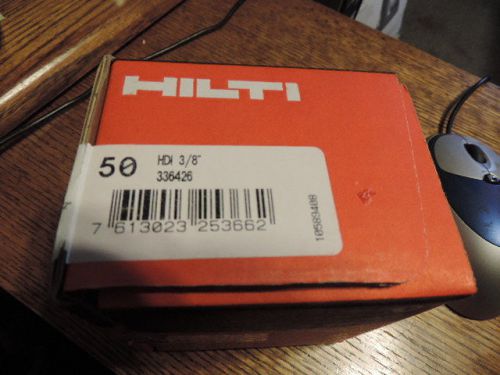 HILTI HDI 3/8&#034; Drop-In Internally Threaded Anchor 336426 **Box of 50**