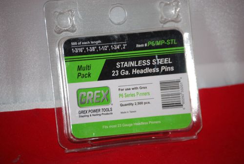 Grex stainless steel multi pack p6/mpstl 23 gauge pins for sale