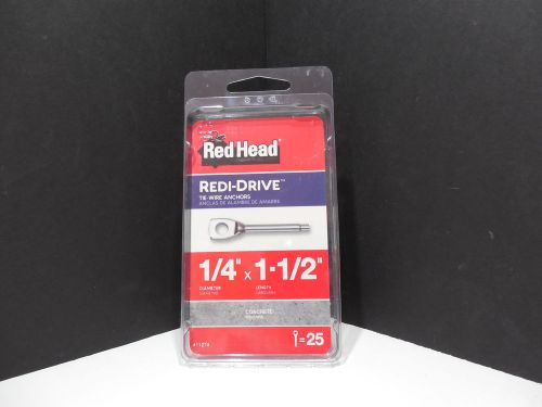 Redhead redi-drive tie wire anchors 1/4 x 1-1/2 inch concrete #11274 for sale