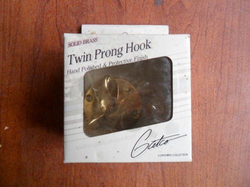 Gatco Contempo Collection Twin Prong Hook Solid Brass-Brass Finish - 777