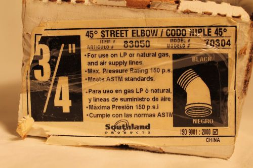 45 degree Street Elbow 3/4 inch Southland FREE SHIPPING NEW Iron