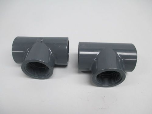 Lot 2 new spears sch80 d2467 805-015 1-1/2in pvci tee pipe fitting d244854 for sale