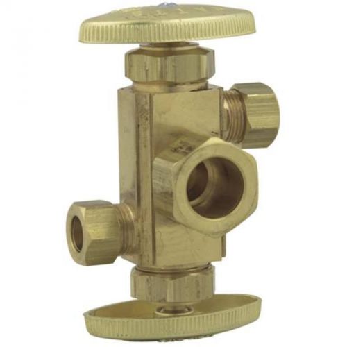 Angle stop 5/8x3/8x3/8 od compression rough brass 0147043 0147043 042805449486 for sale