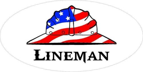 3 - Lineman US Flag Hard Hat Hand Union Oilfield Toolbox Helmet Sticker H242