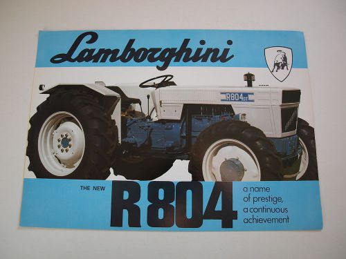 Lamborghini R804 R804DT 804 Tractor Color Brochure, c.&#039;72 original, MINT