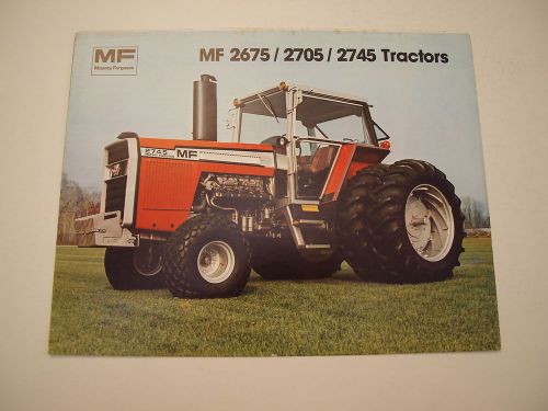 Massey-ferguson mf 2675 2705 2745 tractor color brochure &#039;78, 6 pg. original for sale