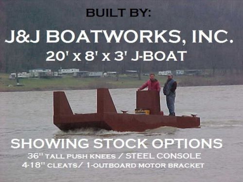 20&#039;x8&#039;x3&#039; sectional work barge workboat pusher all steel j-boat for sale