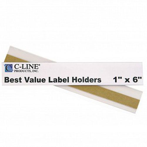 C-Line 1&#034; x 6&#034; Best Value Shelf/Bin Label Holders - 50/PK Free Shipping