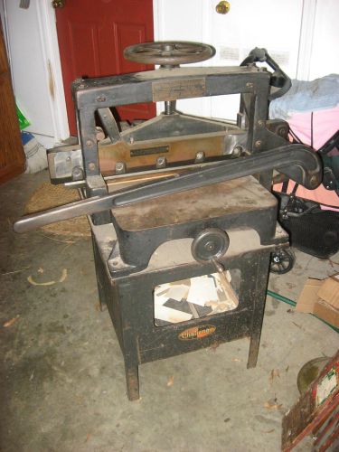 Cast iron manual 19&#034; challenge guillotine paper cutter w/3 extra blades works for sale