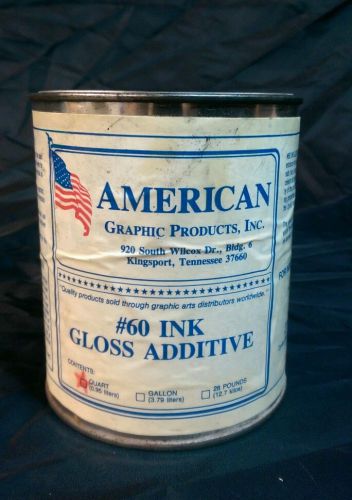 1 Quart #60 Ink Gloss Additive **98% of contents unused**