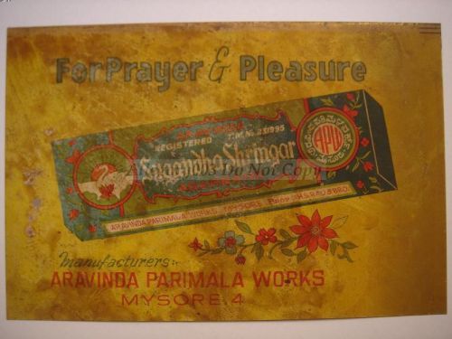 India Vintage Tin Sign SUGANDHA INCENSE 34499