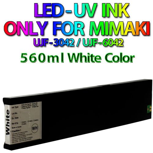 NEW MIMAKI UV-INK ONLY FOR UJF-3042 / UJF-6042 560ml White color Cartridge