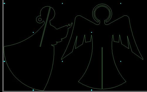 Christmas angel 3D ornament DXF file for CNC laser, plasma cutter,or router