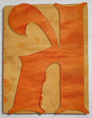 Letterpress Letter &#034;K&#034; Wood Type Printers Block Typography Collection.B916