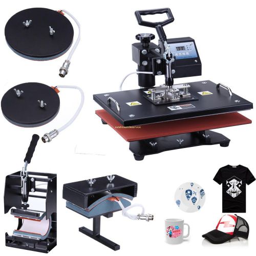 5in1 multifunction heat press machine transfer sublimation t-shirt mug cap plate for sale