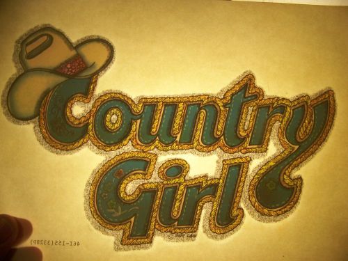 &#034;Country Girl&#034;  Glitter Transfer (Iron-on heat transfer only)