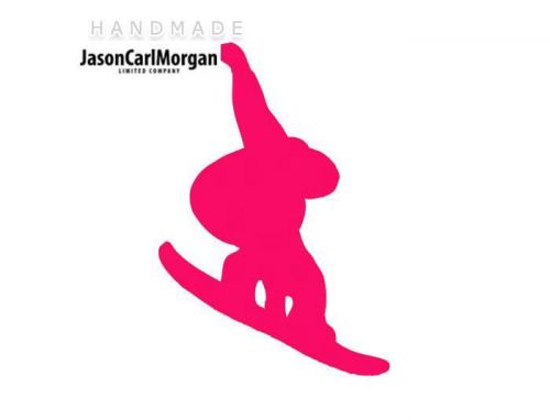 JCM® Iron On Applique Decal, Snowboarding Neon Pink