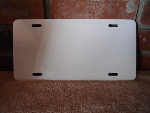 White Aluminium License Plate *Blank* Make Your Own Sign *NEW*