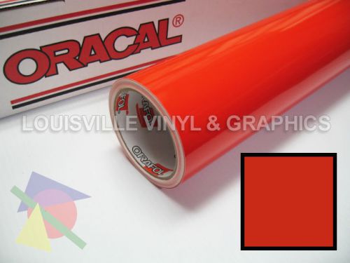 1 roll 24&#034; x 5 yds orange red oracal 651 sign &amp; graphics cutting vinyl for sale