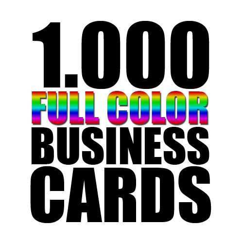 ????  print - 1000 business cards - 14pt - full color - 2-sides - uv coat for sale