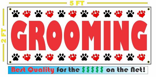 GROOMING Banner Sign NEW Larger Size DOGS CATS Large Animal 4 Truck Van Shop