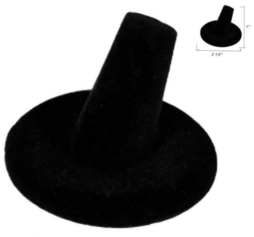 Black Velvet Single Ring Display Pkg. Of 3 , Size 2 1/8&#034; x 1&#034;