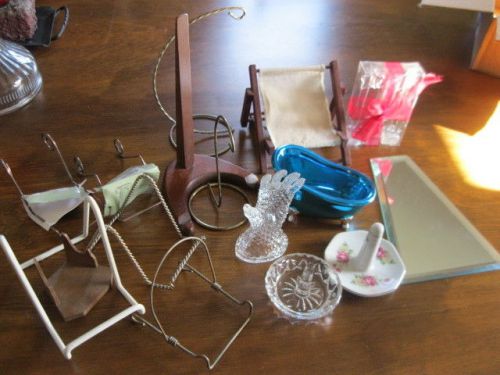 Large Lot Display Pieces Easels Rings Jewelry Ornaments Glass Hand + MORE