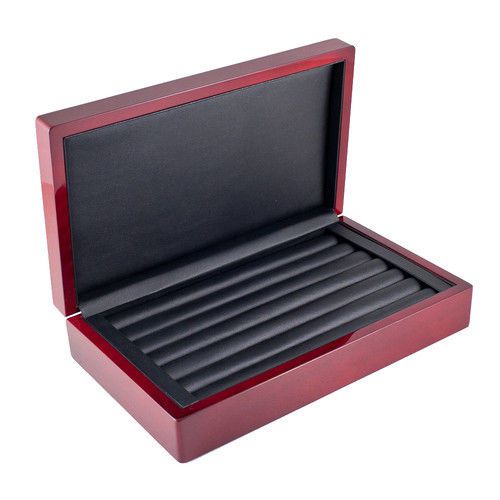 Rosewood jewelry ring cuff link display storage box brand new! for sale
