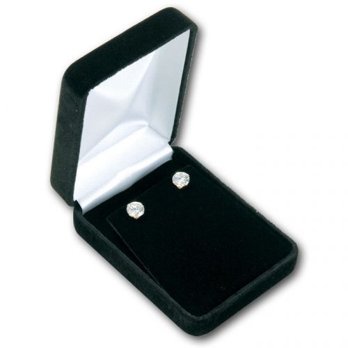 &lt;lux&gt; metal black velvet long earring box necklace jewelry presentation gift box for sale