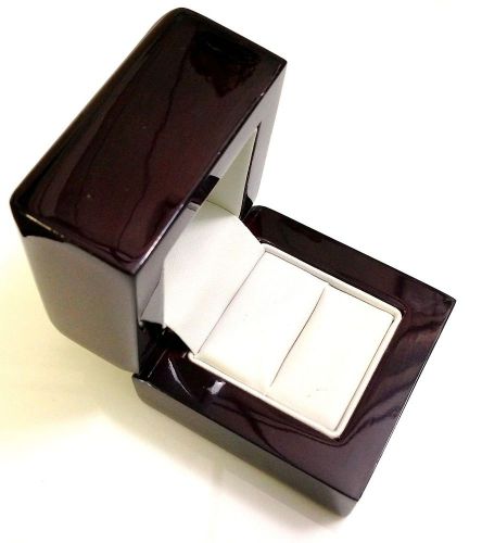 Ring Box ROYAL CHERRY wood ,Wedding &amp; Engagement Jewelry Wood Ring Box. B3