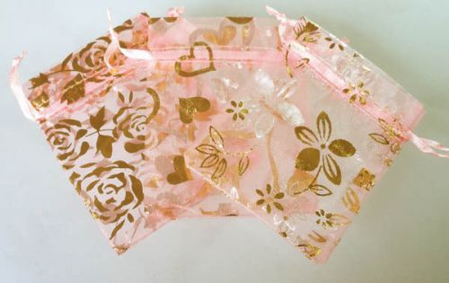 32 Pink Organza Gift Pouch Bag 2.7x3.5&#034; Wedding Favor