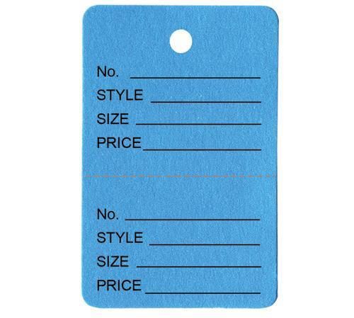 1000 Large Perforated Merchandise Coupon Price Tags Blue