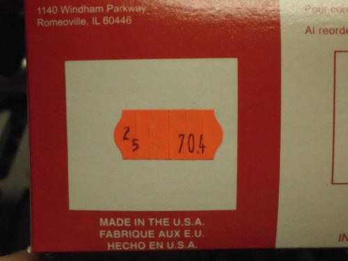 Original meto 2600 orange label 5.26, 8.26 or 10.26 pricing gun - 12 rolls w/ink for sale