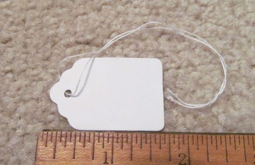 1000 string strung white blank price tags - 1 5/8 x 1 1/16 size 5 - nice big tag for sale