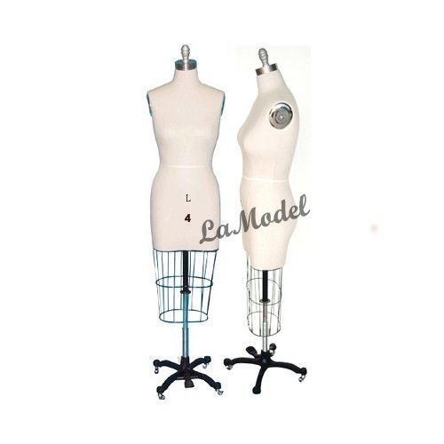 Professional dress form collapsible shoulders size 4 for fashion design &amp; sewing for sale