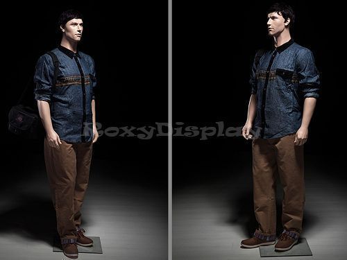 Male Fiberglass Realistic Mannequin Dress From Display #MZ-PLUSMAN