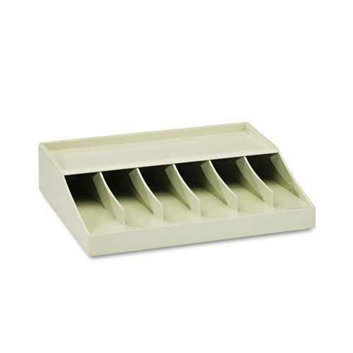 Six Compartment Currency Band Rack, Putty. Sold as Each