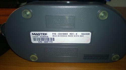 Magtek MICRImage W/3TK MSR Card Reader 22410003 Rev-K