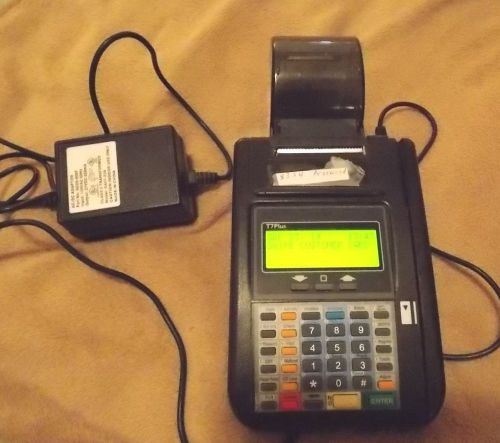 Hypercom t7 plus credit card terminal with power cord for sale