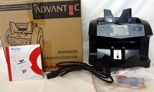 Cassida Advantec 75 Heavy Duty Currency Counter, 4 Speed $599 New