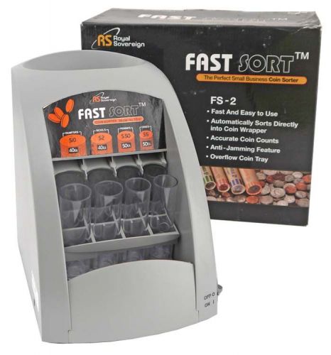 Royal Sovereign RS FS-2 Fast Sort Anti-Jam Small Business Electric Coin Sorter