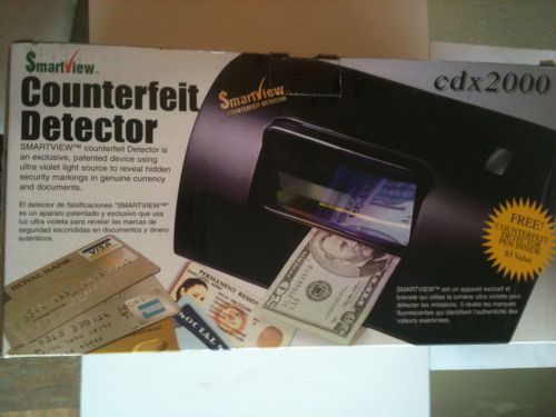 Smartview counterfeit money detector with free detector pin cdx 2000