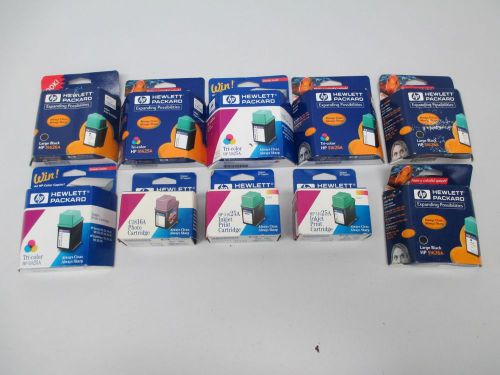 LOT 10 NEW HP ASSORTED 51626A 51625A INK CARTRIDGES BLACK AND COLOR D268566