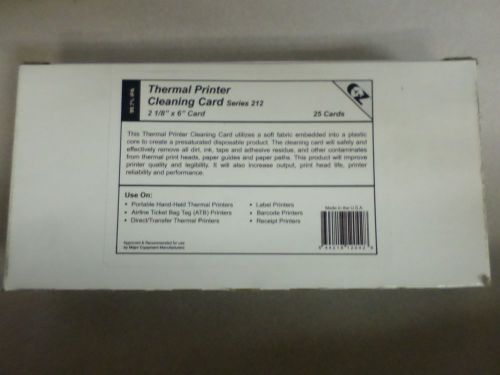 4 (25pk) thermal and receipt printer cleaning card packs - standard 2 1/8&#034; x 6&#034; for sale